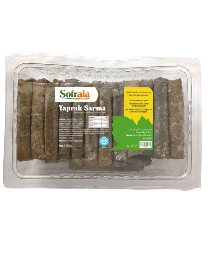 Dondurulmuş Zeytinyağlı Yaprak Sarma 1kg (Pişmemiş) – Toptan Satış