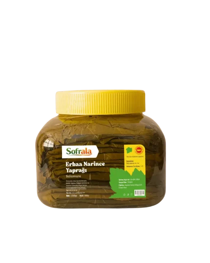Sofrala Erbaa Narince salamura üzüm yaprağı, net 1 kg, pet ambalaj
